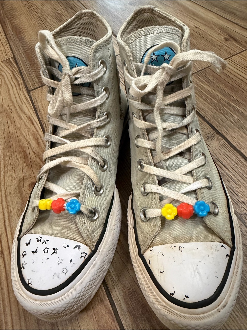 Converse Lift Platform Smiles Floral High Tops Women’s 6.5 🌼 - Picture 8 of 12